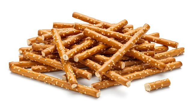 Pile of golden pretzel sticks