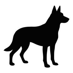 Black abstract shape on white background, minimalist design element