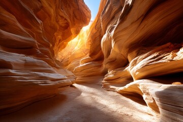 Vast Wind-Sculpted Canyon Floor with Shadow Patterns and Shifting Light Effects