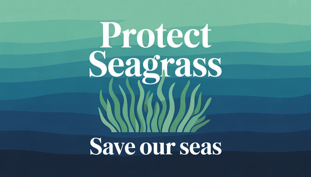 Underwater algae, sea grass on the ocean