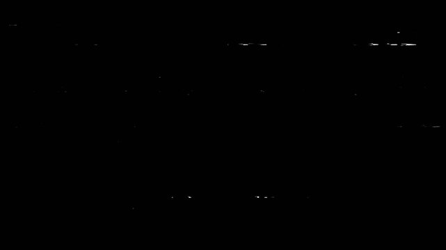 Minimal analog signal dropout overlay with VHS noise and horizontal interference line effect