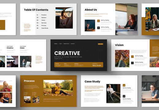 Creative Minimal Presentation Template with Clean Modern Style