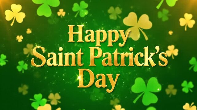 Happy Easter greeting card with spring floral vector illustration and green decorative elements