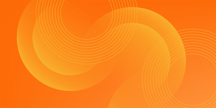 Abstract orange background with circles. Vector illustration