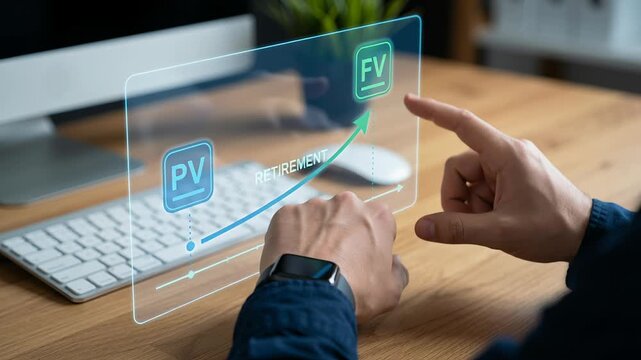 Finance investment compound interest savings growth future wealth retirement planning concept with smart strategies consistent effort digital interface for secure financial goals