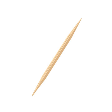 Wooden toothpick isolated on white background  