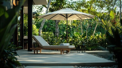 Fototapeta premium Outdoor patio relaxation