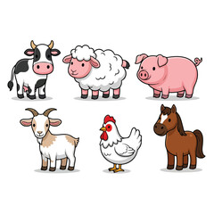 Fototapeta premium Various types of livestock