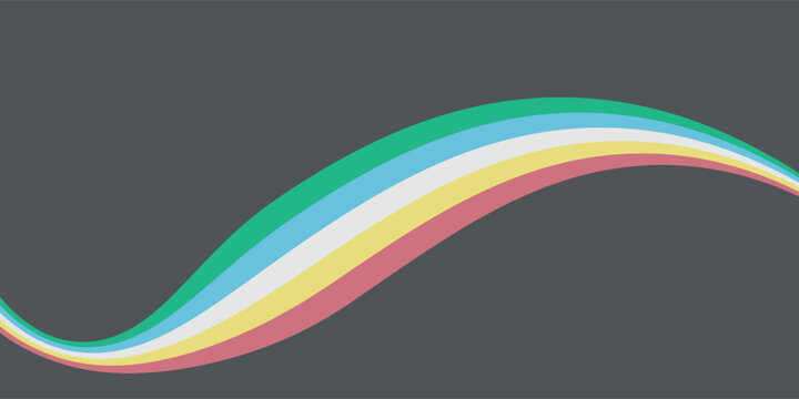 Disability Pride Month. Color stripes representing a form of impairment. vector dynamic flag disability pride month. background modern