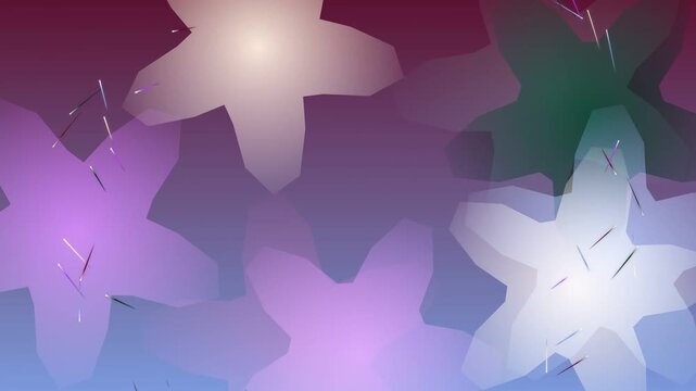Abstract Colorful Shapes Filling the Screen in Soft Glowing Lighting