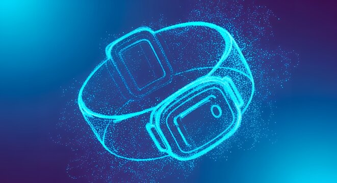 Smartwatch with Digital Display on Wrist.