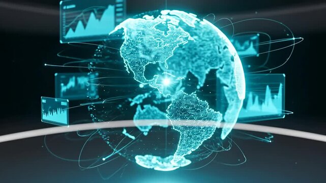Analyzing Global Digital Network Visualization Demonstrating Connected Data