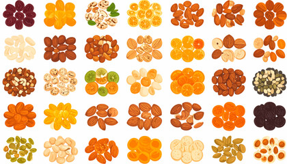 Assorted Cookies and Biscuits in Flower Shapes.