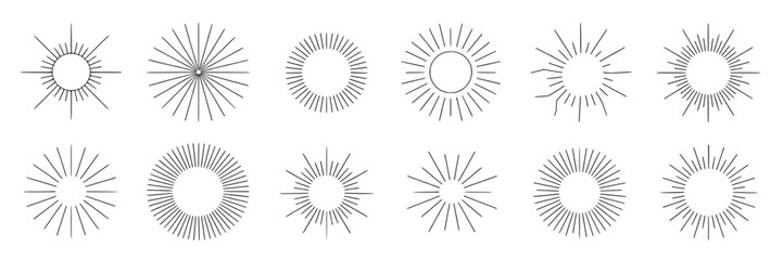 Sparkle line vector set with burst effects and various styles for design elements featuring simple, elegant, minimalist with artistic and decorative elements for abstract, illustration projects,