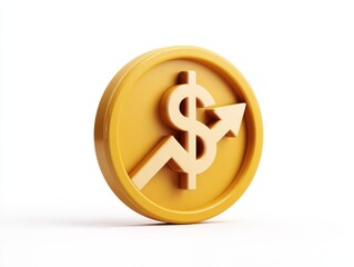 Obraz premium profit 2d icon isolated on a transparent background ar 43