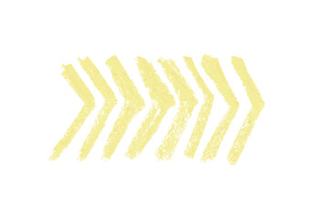 light yellow pencil strokes isolated on transparent background