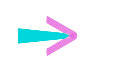 pink arrow sign on white background. directional arrow symbol