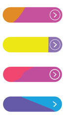 Fototapeta premium Click here web buttons with hand cursor. Set of action button click here with arrow pointer. Click button. Modern action button mouse click symbol. Computer.