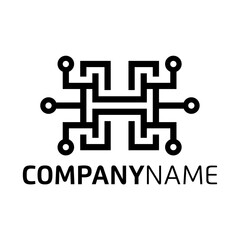 Letter H Technology Logo