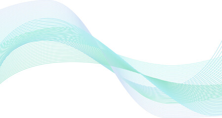 青と緑のグラデーションカラーの曲線のアブストラクト背景。ビジネステンプレート。