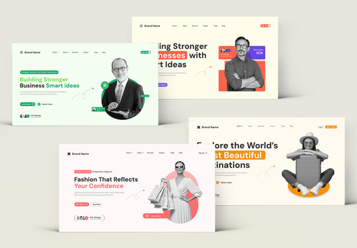 Website Hero Section UI UX Landing Page Design