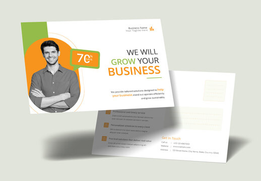 Corporate Marketing Postcard Design for Agency Services
