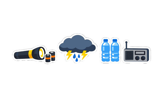 Important items for an emergency kit to prepare for a storm or power outage at home