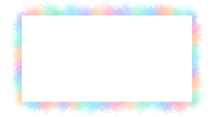 Fototapeta premium A vibrant multicolored frame with a white background and a subtle gradient effect