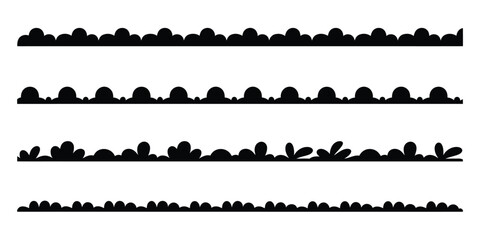 Obraz premium Scalloped border, scalloped border edge set, different pattern scallop edge vector borders