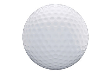 White golf ball with dimpled texture isolated on transparent background png cutout