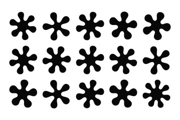 Fototapeta premium Grid of bold black shapes in a vector illustration on a white background