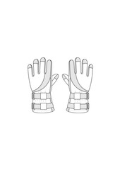 Fototapeta premium Tactical Sports Gloves Vector – Protective Military Style Gloves Illustration