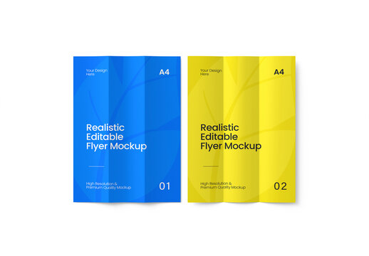 Realistic Flyer Mockup with White Background