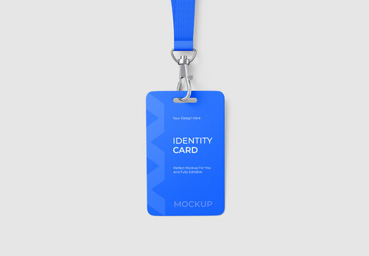 Identity Card Mockup Template PSD