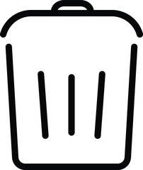 Clean empty trash can for waste