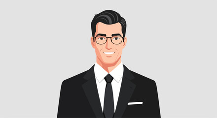 flat illustration of a lawyer