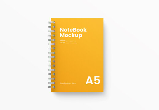 Elegant Spiral Notebook Mockup