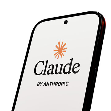 Smartphone Displaying Claude by Anthropic Logo