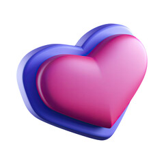 Colorful 3D Heart Illustration for Love and Care