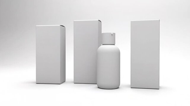 A 3d illustration of a blank white cardboard milk carton package design template for a paper juice container or food product merchandise object