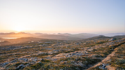 Clouds drifting over a Norwegian valley from sunset to sunrise in Fjordruta, Møre og Romsdal, Norway – 4K still © Hendrik
