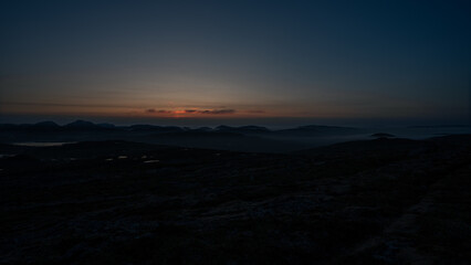 Clouds drifting over a Norwegian valley from sunset to sunrise in Fjordruta, Møre og Romsdal, Norway – 4K still © Hendrik