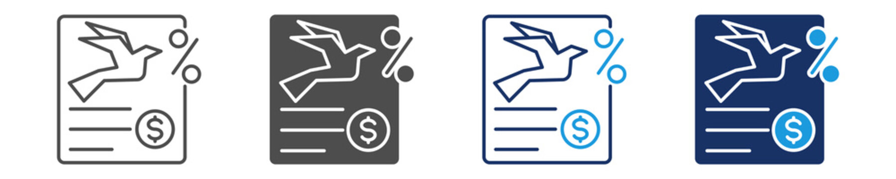 tax amnesty icon sheet with multi concept
