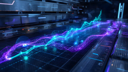 intelligent data predictions, modern futuristic business innovation concept