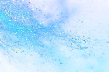 Glowing Blue Sparkles with Shimmering Light Particles Isolated on Transparent PNG