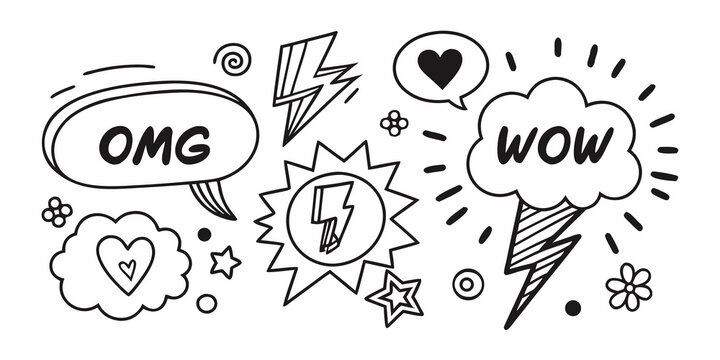 A vibrant collection of diverse emoticons and symbols expressing various emotions and reactions. Vector