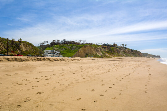 Zuma Beach, one of the most popular beaches in California. Zuma is known for its long, wide sands and surf. United States