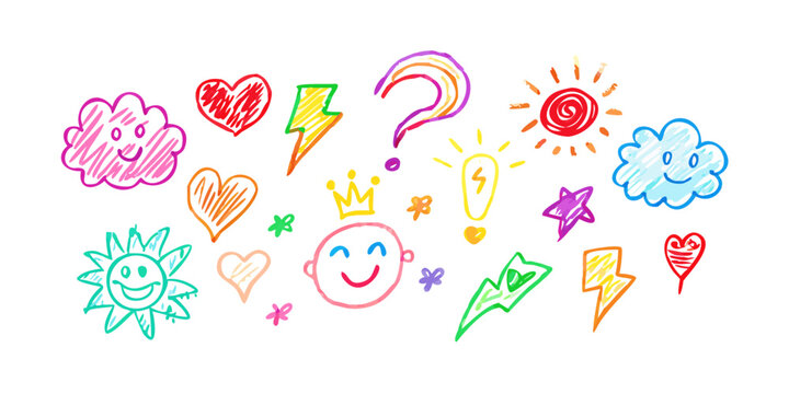 A vibrant and colorful collection of diverse objects and symbols Vector