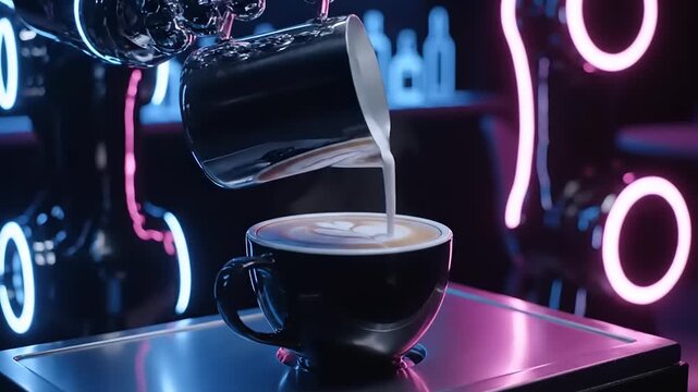 Coffee being poured into a cup.