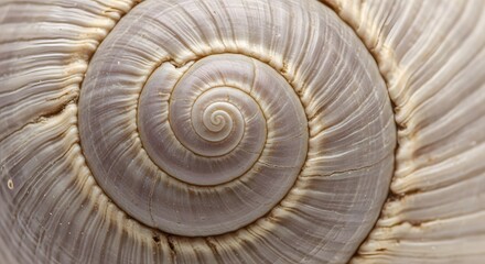Obraz premium Close-Up of a Snail Shell Spiral